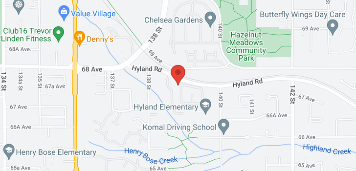 map of 121 13900 HYLAND ROAD